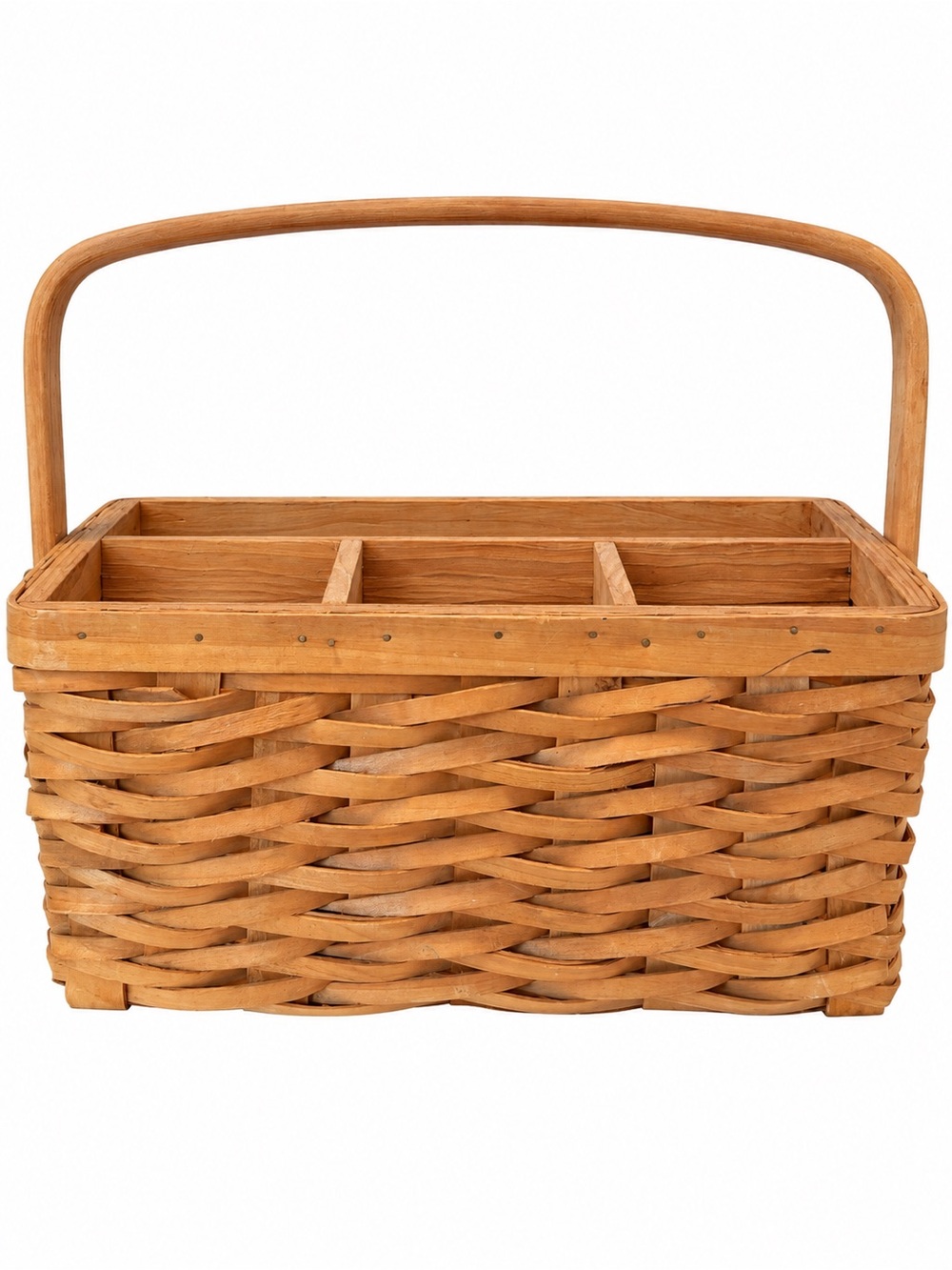 Woven Wooden Organizer Basket